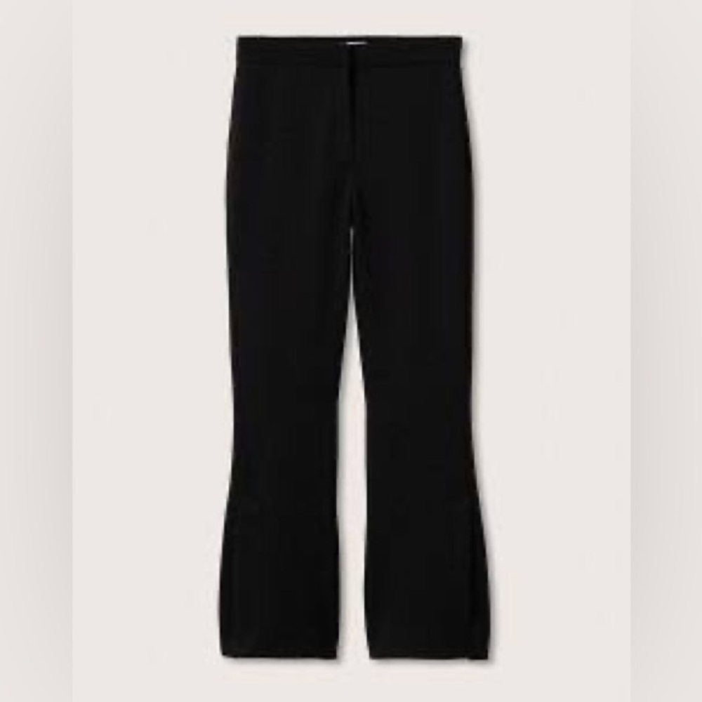 Mango Black Side Slit Pants